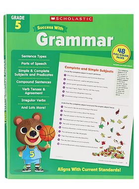 学乐成功系列语法练习册 五年级 英文原版 Scholastic Success with Grammar Grade 5  进口英语原版书籍小学教辅