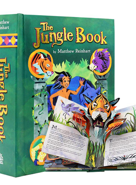 奇幻森林立体书 英文原版绘本 The Jungle Book A Pop-Up Adventure 丛林故事 森林王子 迪士尼经典童话故事  精装彩绘立体书