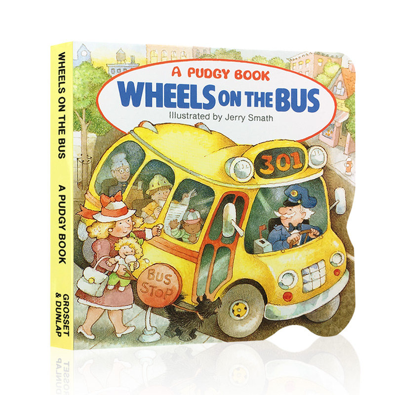 巴士上的轮子The Wheels on the Bus 英文原版绘本哗哗巴士 亲子儿童 睡前晚安童谣儿童歌曲图画书进口英语书籍thewheelsonthebus,书籍/杂志/报纸,儿童读物原版书,淘宝优惠券,粉丝福利购,淘宝优惠卷