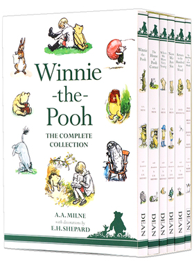 Winnie the Pooh 小熊维尼6册礼盒装 英文原版小说 青少年经典故事 课外读物 亲子互动 AA MILNE 章节桥梁书 配精美插画 进阶阅读