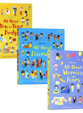 Usborne出品 All AboutYou And Your Body/Friends/Diversity3册 英文原版绘本 儿童交友情绪表达情商培养身体认知启蒙图画书精装