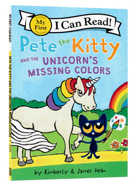 My First I Can Read系列皮特猫和独角兽丢失的颜色英文原版绘本Pete the Kitty and the Unicorn's Missing Colors儿童分级阅读