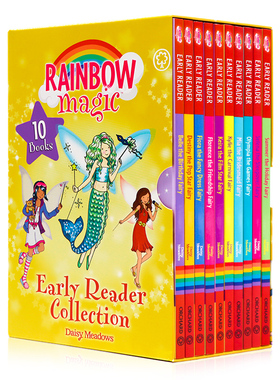 彩虹魔法仙子10册盒装英文原版 Rainbow Magic Early Readers 章节桥梁书全彩儿童分级读物 儿童课外兴趣阅读图画故事进口图书
