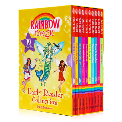 彩虹魔法仙子10册盒装英文原版 Rainbow Magic Early Readers 章节桥梁书全彩儿童分级读物 儿童课外兴趣阅读图画故事进口图书