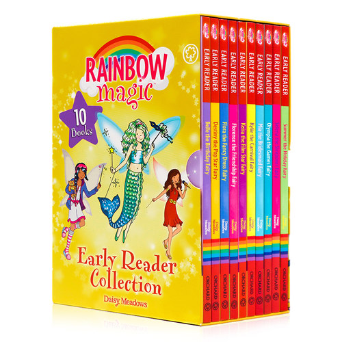 彩虹魔法仙子10册盒装英文原版 Rainbow Magic Early Readers 章节桥梁书全彩儿童分级读物 儿童课外兴趣阅读图画故事进口图书