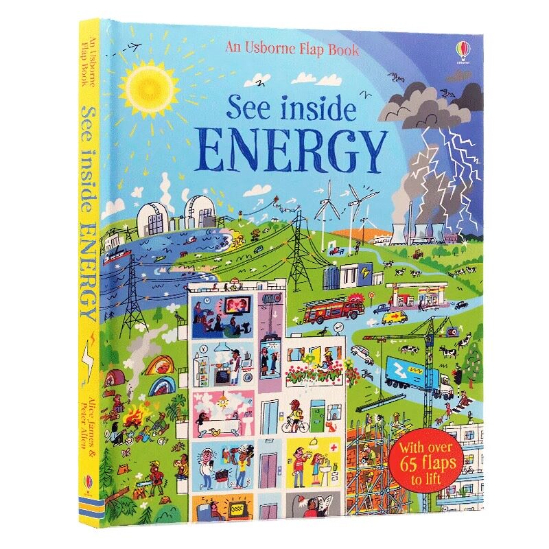 Usborne看里面系列翻翻书能量篇英文原版绘本 Usborne See Inside Energy 尤斯伯恩出品儿童早教书科普科学知识精装大开纸板书