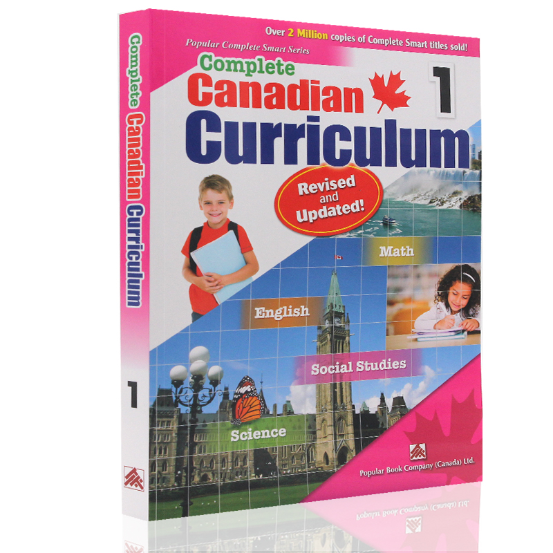 加拿大教程进口英文原版Popular Complete Canadian Curriculum加拿大4科教材带答案Math Social Studies Science1年级暑假教辅书