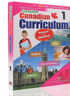 加拿大教材教辅系列 英文原版Popular Complete Canadian Curriculum数学/英语/科学/社会研究4科教程带答案 英语法语练习册工具书