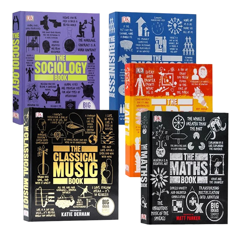 DK人类的思想百科丛书社科篇5册英文原版 the art book/Maths/Sociology/Business/Psychology 艺术音乐社会学商业科学