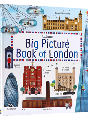 Usborne出品 Big Picture Book of London 伦敦地标建筑 精装大开本 青少年儿童科普百科 进口英文原版绘本英语读物学校推荐