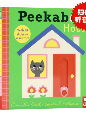 Nosy Crow躲猫猫系列 房子篇 英文原版绘本 Peekaboo House 儿童机关操作游戏纸板翻翻书边玩边学英语启蒙绘本0-3岁附镜子