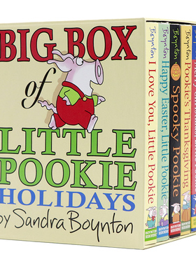 小布奇的假日5册套盒装英文原版绘本 Big Box of Little Pookie Holidays 桑德拉博因顿启蒙经典系列儿童图画纸板书Sandra Boynton