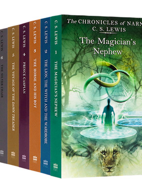 进口英文原版 the chronicles of narnia C.S.LEWIS 纳尼亚传奇7册合售 路易斯 奇幻儿童文学 儿童文学经典 Pauline Baynes插图