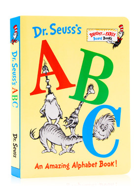 苏斯博士代表作Dr. Seuss's ABC 英文原版绘本 廖彩杏书单第10周第74本 Bright and Early Board 儿童学习字母纸板书 经典故事读物