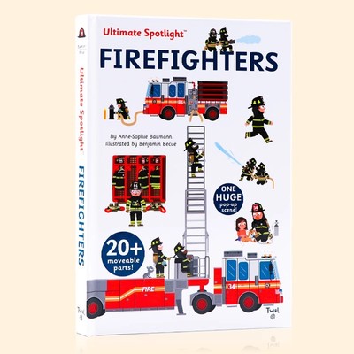消防队员Ultimate Spotlight Firefighters英文原版精装立体翻翻机关书 儿童益智早教火灾逃生知识认知启蒙科普百科绘本Twirl 出品