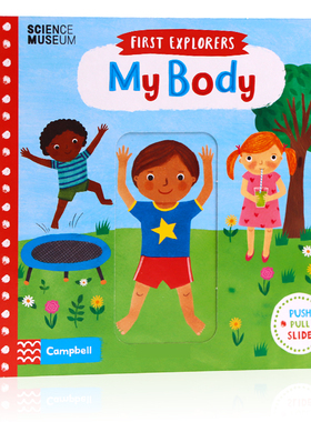 小小探险家系列机关操作书我的身体First Explorers My Body英文原版绘本幼儿童科普启蒙认知探索推拉滑动纸板书亲子玩具书1-6岁