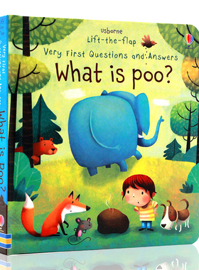 Usborne出品 便便是什么？ 进口英文原版绘本 What is Poo? 纸板翻翻书 儿童早教英语启蒙科普图画书 宝宝习惯养成 亲子读物