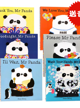 熊猫先生礼仪课堂6册  Please Mr Panda 英文原版绘本  儿童情商培养 性格习惯养成亲子品格礼貌教育英语启蒙读物平装大开
