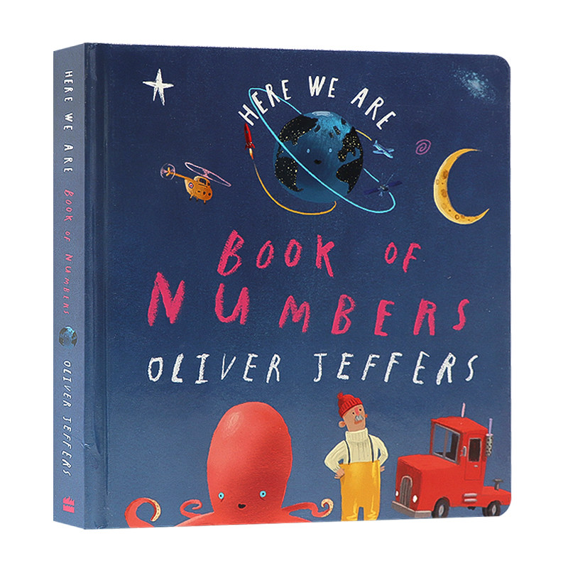 数字之书 英文原版 Here We Are BOOK OF NUMBERS 幼儿数学数字知识早教启蒙精装纸板书宝宝学前教育Oliver Jeffers奥利弗·杰弗斯