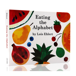 廖彩杏书单 the Alphabet 绘本 纸板书 Ehlert Lois 吃掉字母 认识水果蔬菜字母 幼儿童英语早教启蒙图画书 Eating 英文原版 名家