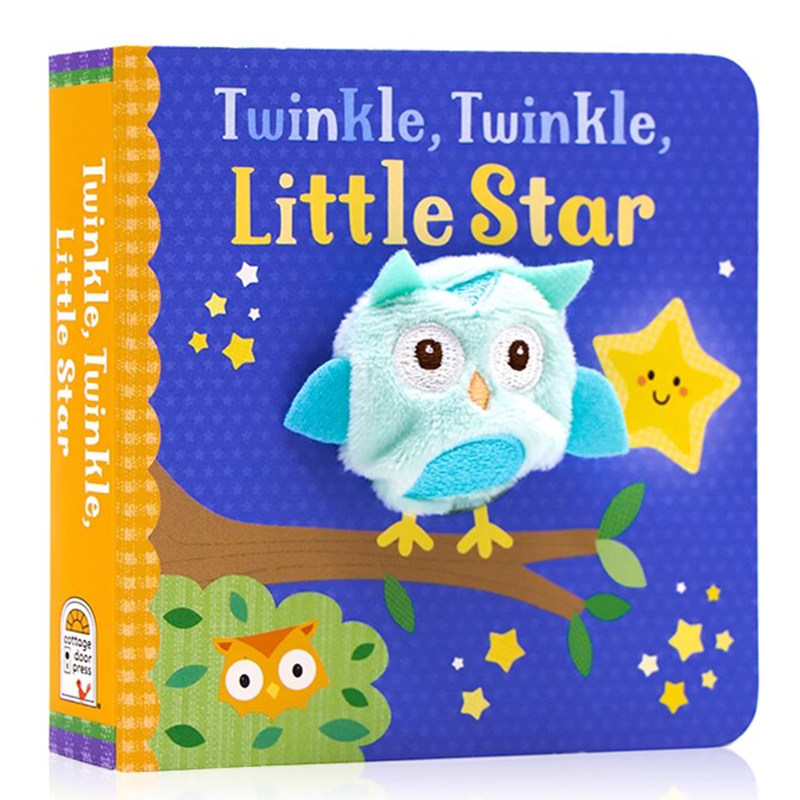 一闪一闪亮晶晶 欧美经典童谣手指偶书Twinkle Twinkle Little Star英文原版绘本亲子互动英语纸板书洞洞小手掌书