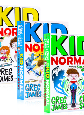 麻瓜小子系列3册 Kid Normal 超级英雄 麻瓜小孩 进口英文原版儿童文学小说 青少年读物 英语阅读提升中小学生英语课外阅读 插图