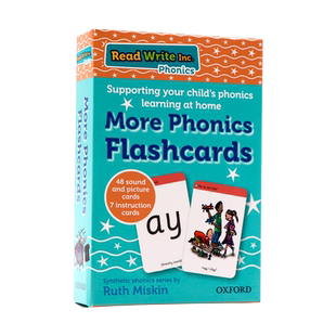 牛津自然拼读闪卡音节学习 英文原版Read Write Inc Phonics Home More Phonics Flashcards 3-6岁儿童英语早教启蒙高效英语字卡