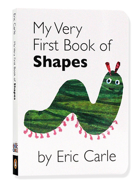 英文原版绘本Eric carle卡尔爷爷My Very First Book of Shapes 幼儿形状启蒙认知 2-5岁 上下翻页配对纸板撕不烂书 儿童英语启蒙