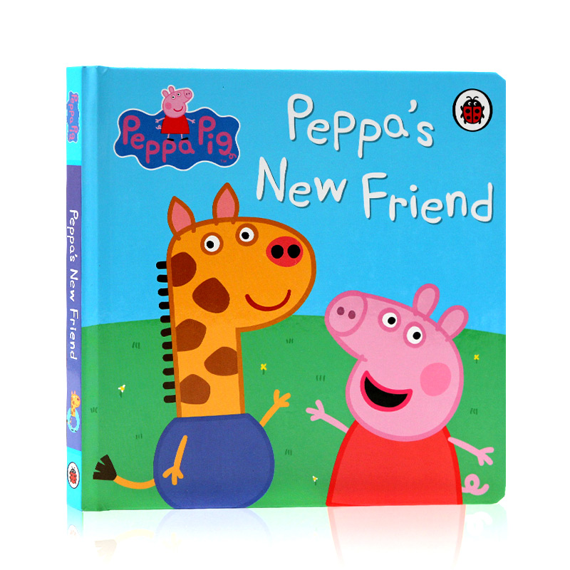 Peppa's New Friend 小猪佩奇的新朋友Peppa Pig 英文原版绘本 粉红猪小妹纸板书  Ladybird 小瓢虫