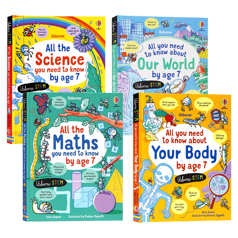 Usborne 7岁之前你需要知道的数学知识英文原版 All the Maths You Need to Know by Age 7儿童早教读物精装本数学学习技巧-封面