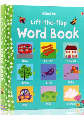 Usborne出品 学单词 英文原版绘本 Lift-the-Flap Word Book  学英语单词 立体趣味翻翻书 纸板书 幼儿早教启蒙 英语词汇学习