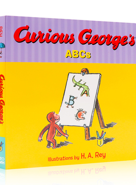 英文原版绘本Curious Georges ABCs 好奇的乔治abc 英语启蒙早教 纸板书 0~3岁儿童读物 亲子家庭 Houghton Mifflin Harcourt出版