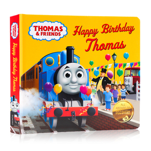 Thomas 小火车托马斯和朋友们英文原版 Happy Birthday Friends 绘本 现货生日快乐托马斯 纸板书儿童英语启蒙图画故事书动画片 and