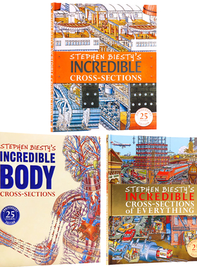DK不可思议的大剖面万物3册Stephen Biesty's Incredible Cross-Sections of Everything 英文原版史蒂芬贝斯迪精装大开25周年版