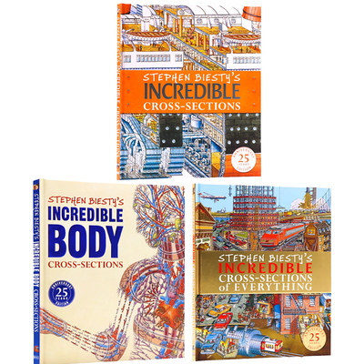 DK不可思议的大剖面万物3册Stephen Biesty's Incredible Cross-Sections of Everything 英文原版史蒂芬贝斯迪精装大开25周年版