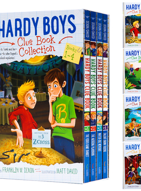 Hardy Boys Clue Book 哈迪男孩线索系列1-4册 英文原版进口图书 少年探险英语阅读故事书 儿童初级章节桥梁书 小说