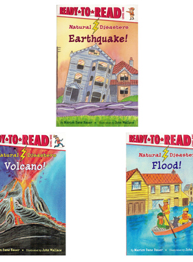 儿童分级阅读系列Ready to Read英文原版绘本Natural Disasters自然灾害3册合售Level 1 儿童平装图画故事书