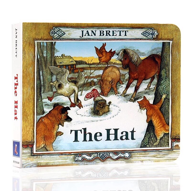 帽子英文原版TheHat纸板书