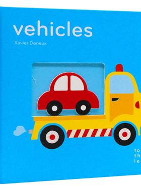 车辆触摸书  英文原版绘本 Touch Think Learn vehicles 幼儿童英语早教启蒙感知能力培养小手摸摸全知道艺术大师Xavier Deneux