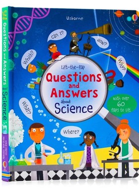 Usborne问与答系列 关于科学英文原版绘本 Lift The Flap Questions and Answers About Science 英语科普读物探索互动立体翻翻书