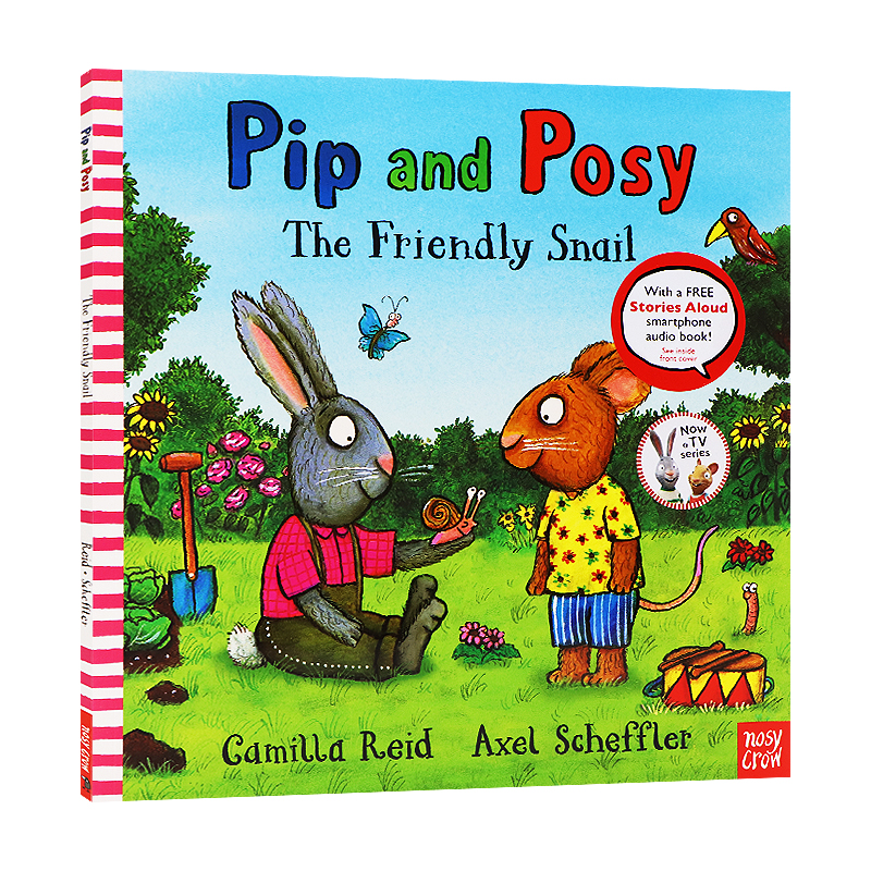 英文原版绘本 Pip and Posy: The Friendly Snail Axel Scheffler波西和皮普友好的蜗牛低幼儿童英语启蒙益智图画书-封面