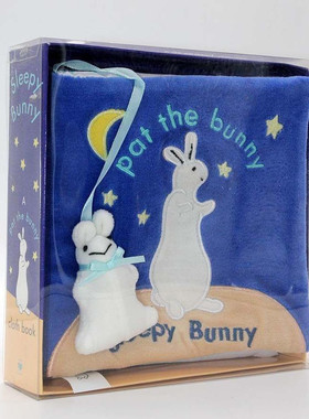 Sleepy Bunny英文原版绘本 晚安/睡着的小兔子 Pat the Bunny 拍拍小兔子Cloth Books 触摸布书幼儿童启蒙英语读本 宝宝睡前故事