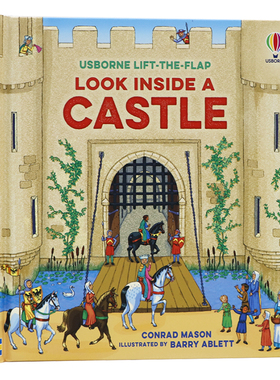 Usborne看里面系列之城堡 Look Inside Castle 英文原版绘本早教书翻翻书科普科学知识精装纸板翻翻书科普百科图画书