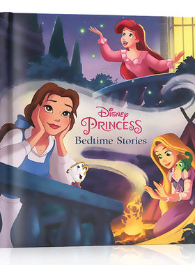 迪士尼公主系列睡前童话故事书 Disney Princess Bedtime Stories 英文原版绘本 睡美人/美女与野兽/灰姑娘/美人鱼/白雪公主小矮人