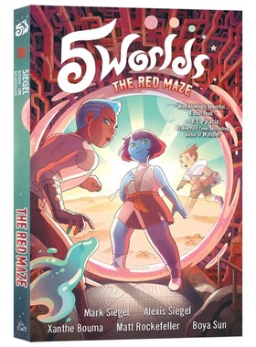 五个世界3红色迷宫英文原版漫画 5 Worlds Book 3 The Red Maze 青少年漫画插图小说全彩漫画英语书籍中小学课外英语读物平装版