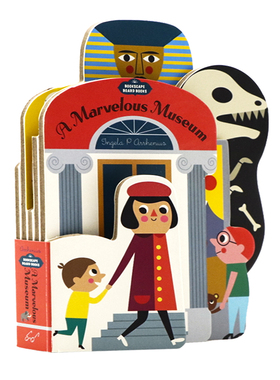 奇妙博物馆 英文原版 Bookscape Board Books A Marvelous Museum 儿童英语启蒙造型纸板书 亲子互动异形游戏玩具书 Chronicle出品