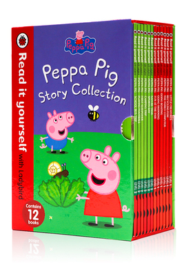 小猪佩奇Peppa Pig Read It Yourself with Ladybird Level 1-2 12册 英文原版绘本粉红猪小妹分级读物英语早教启蒙图画故事书盒装