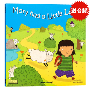 韵文歌谣洞洞书二辑带CD版 儿歌绘本 廖彩杏书单吴敏兰经典 had Play 英文原版 玛丽有一只小羊羔 Lamb Child 绘本 little Mary
