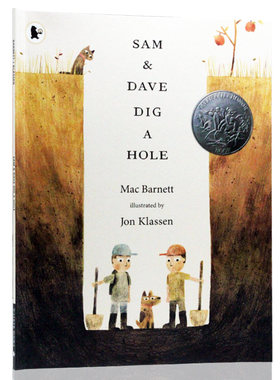 英文原版绘本 SAM and DAVE DIG A HOLE 山姆和大卫去挖洞 2015年凯迪克银奖 凯迪克金奖 格林威大奖Jon Klassen 乔恩克拉森
