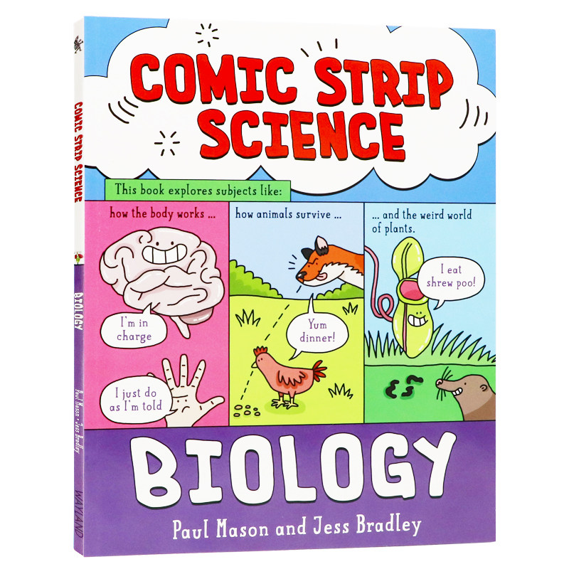 漫画科学生物学 英文原版科普绘本 Comic Strip Science Biology 儿童趣味连环插画图画书动植物百科认知 英语拓展阅读 蓝彼得奖
